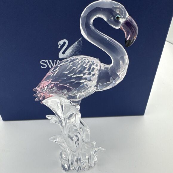 Swarovski Silver Crystal FLAMINGO In Box 289733 EXCELLENT Condition 6" - Picture 4 of 6